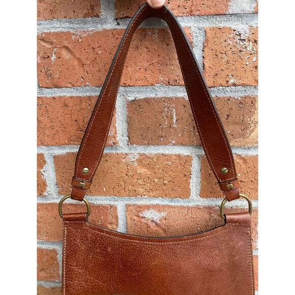 Sundance Wandering Way Small Shoulder Bag Leather & Suede Brown With Hook Latch - Picture 7 of 16